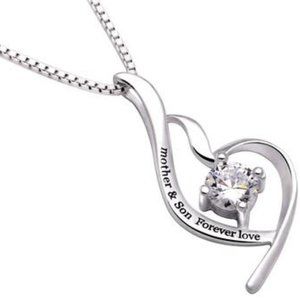 Mother & Son Forever Love Heart Necklace